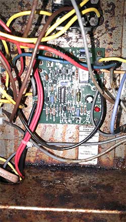 Corrosion on pool room dehumidification equipment caused by poor pool chemistry